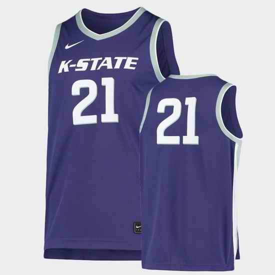 Men Kansas State Wildcats Purple Replica Throwback Jersey